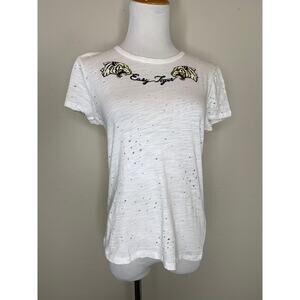 Modish Rebel Easy Tiger Distressed T Shirt Sz Small